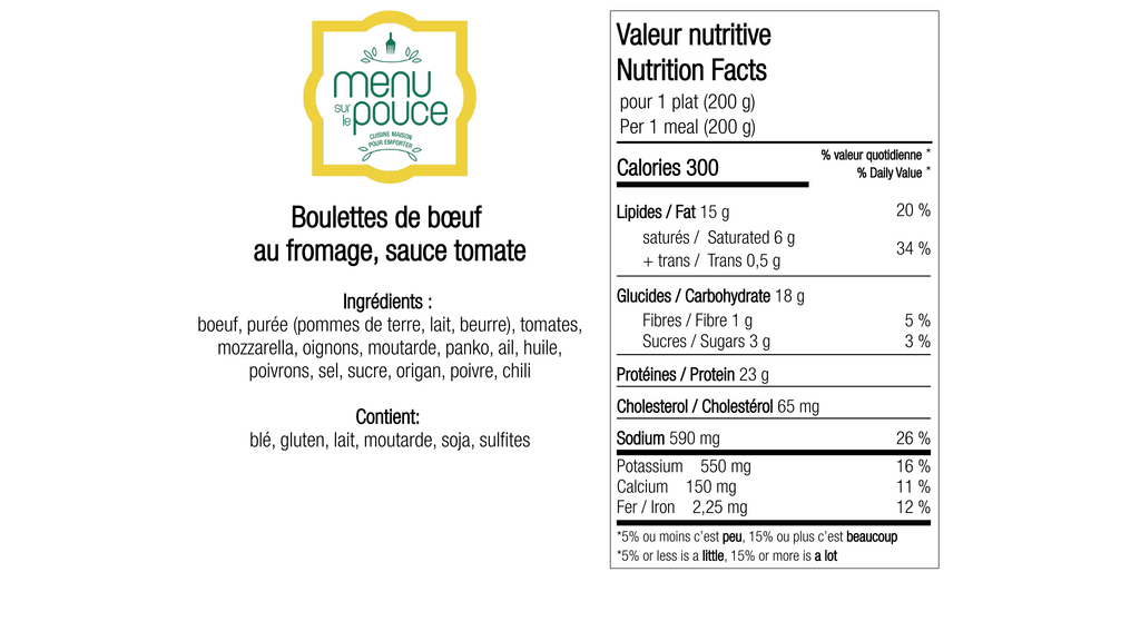 Boulettes de bœuf au fromage - 200g