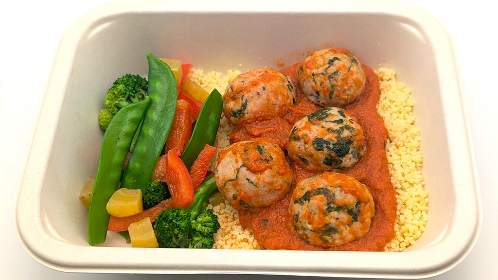 Chicken Meatballs with Spinach and Arugula – 400g