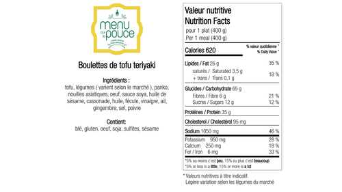 Tofu Teriyaki Meatballs – 400g