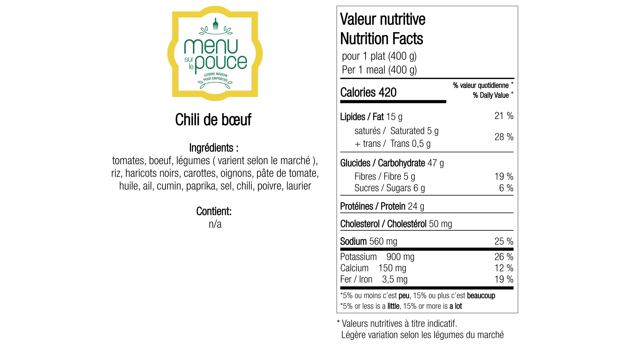 Beef Chili – 400g