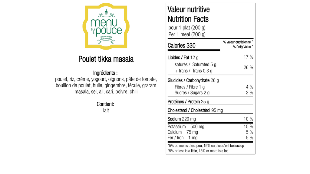 Poulet tikka masala - 200g