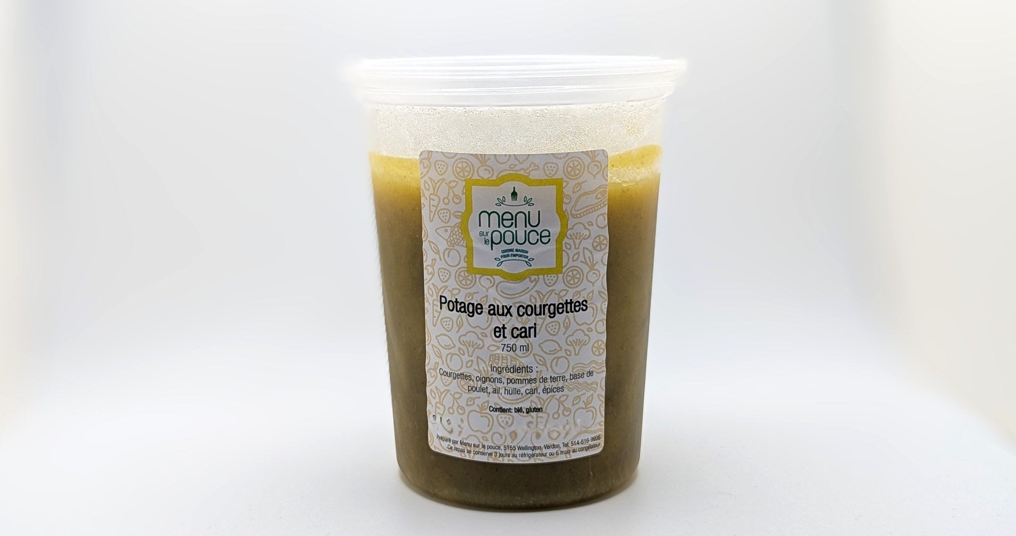 Potage aux courgettes et cari