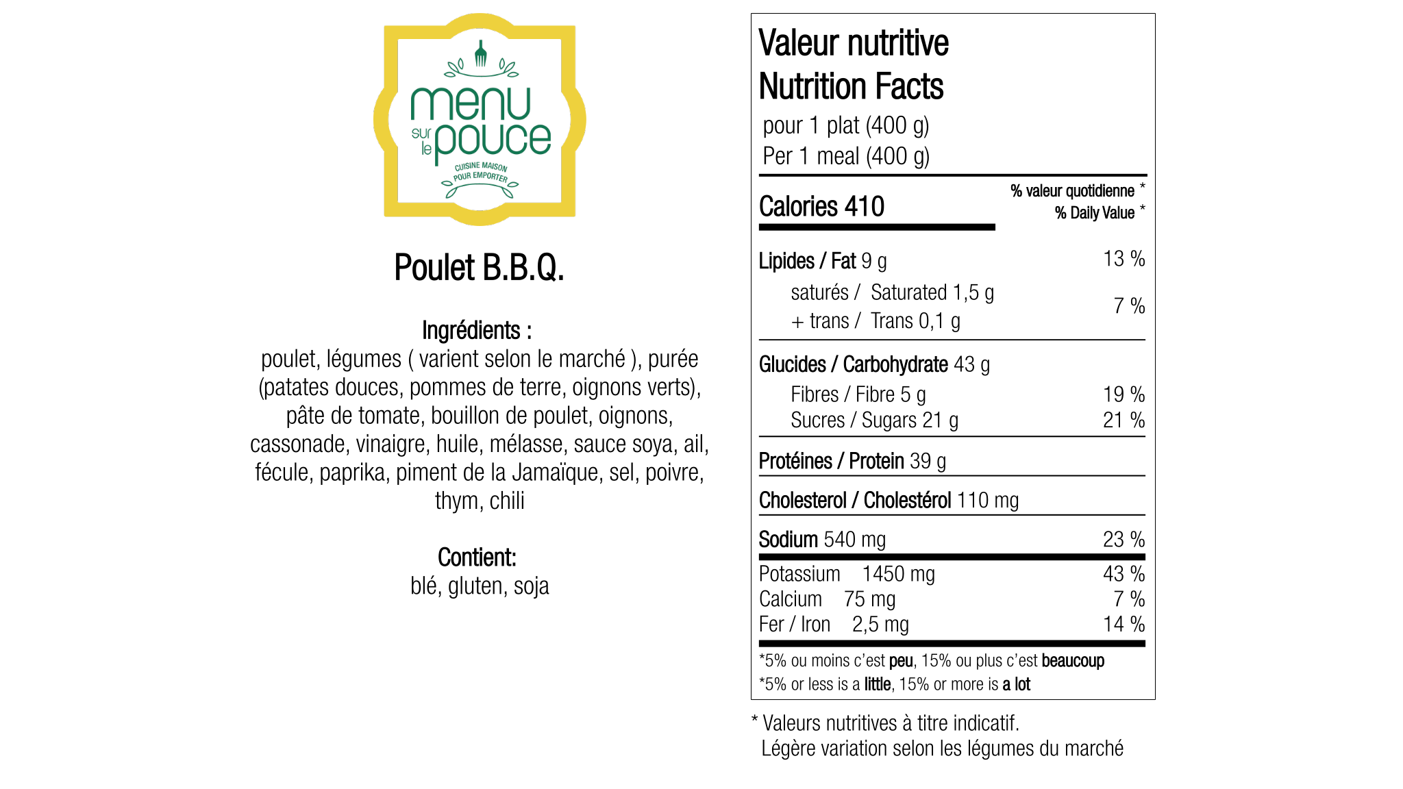 BBQ Chicken – 400g