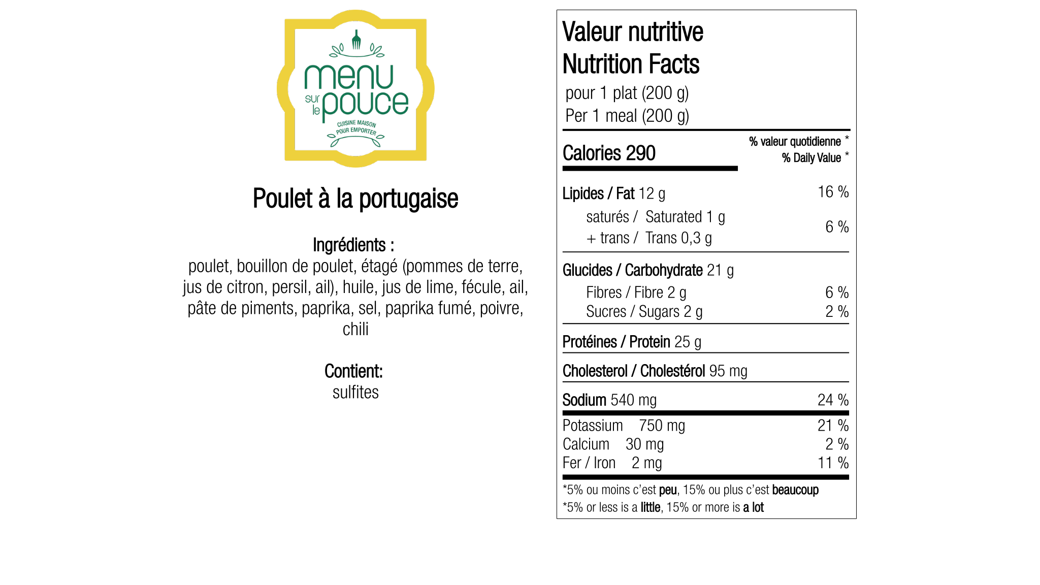 Portuguese-Style Chicken – 400g