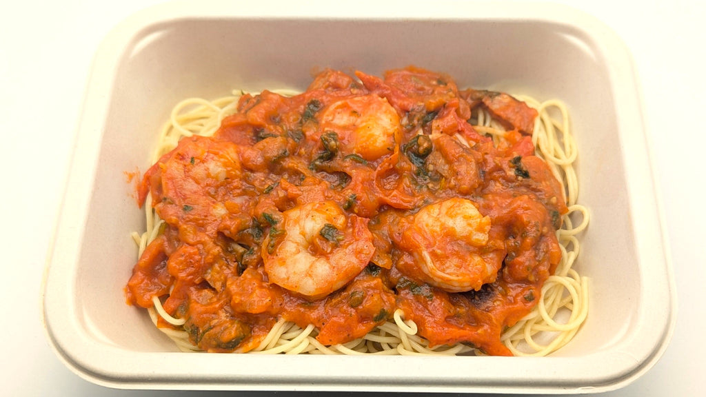 Spaghettis aux crevettes et chorizo - 400g
